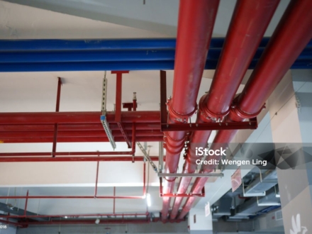 Fire hoses inside building